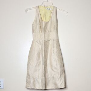 Hunter Dixon champagne Beige Sleeveless Racer Back Dress size 2
